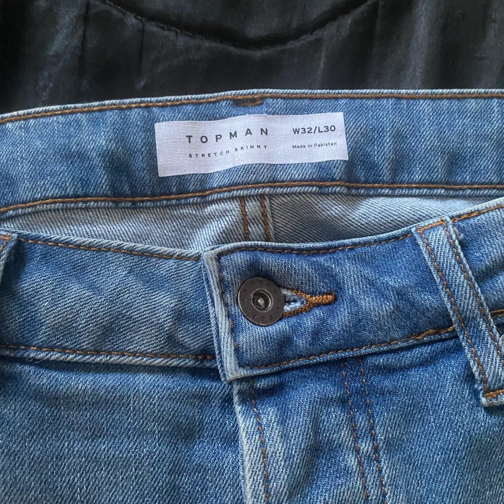 Topman Men's Blue Stretch Skinny Jeans